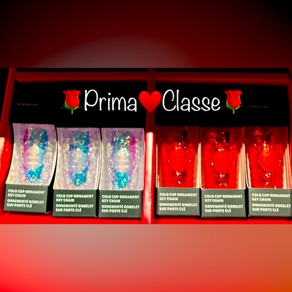 Starbucks Holiday Keychain Ornament Red , White Unicorn Prism & Star New 2023 - Picture 3 of 12